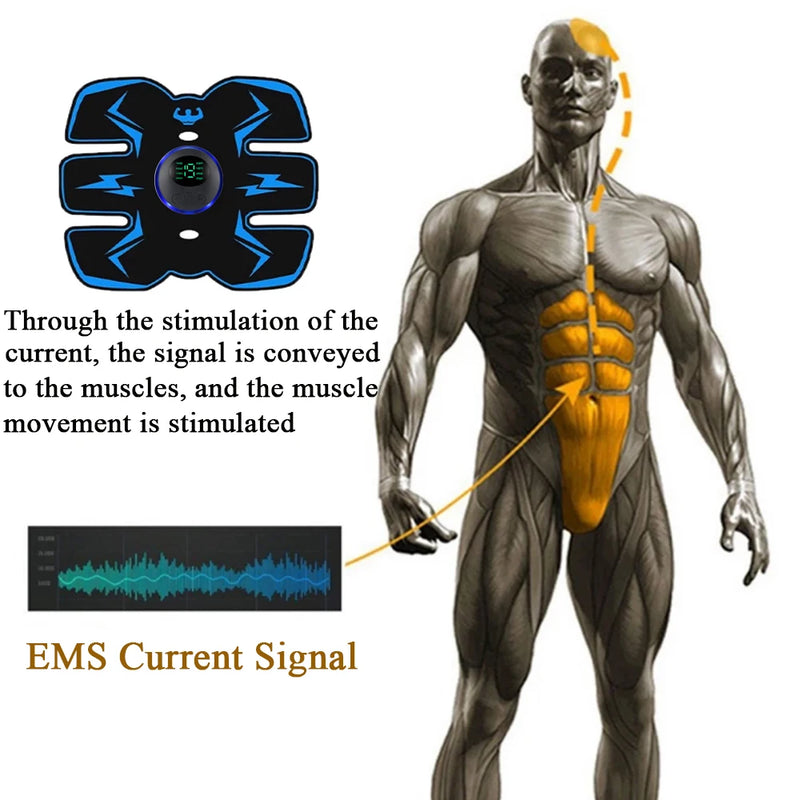 Tonificador Muscular Elétrico Abdominal EMS Inteligente – Fitness Abdominal e Emagrecimento em Casa!